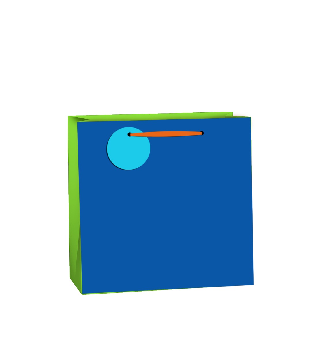 Uniqueco FSCM* Printed Bag Simply Colour Blue and Lime Large (Unit of 6)