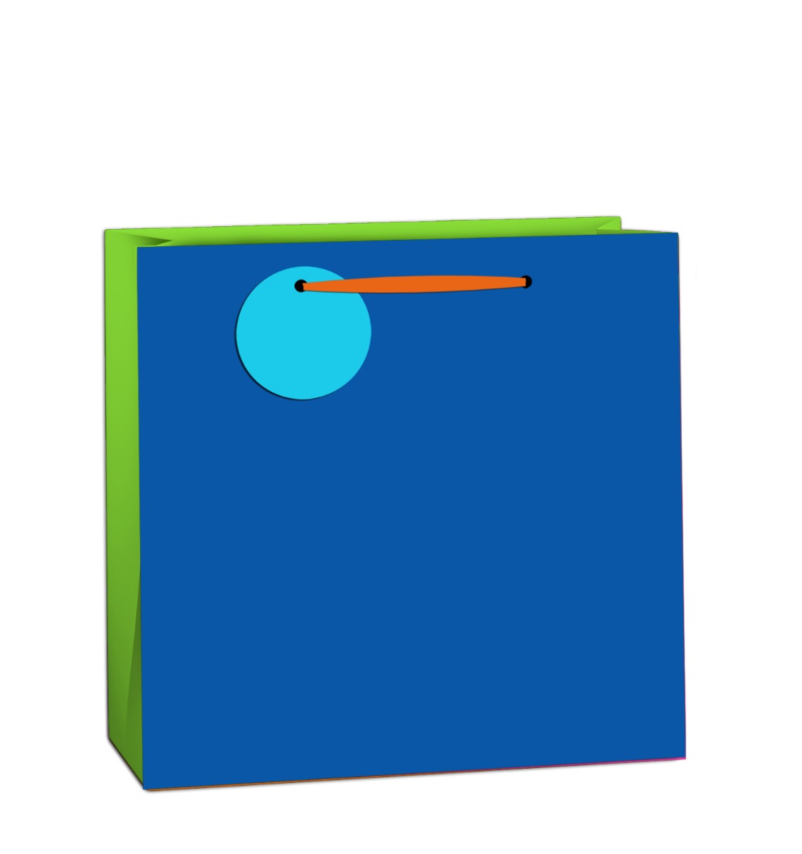 Uniqueco FSCM* Printed Bag Simply Colour Blue and Lime Ex Large (Unit of 6)