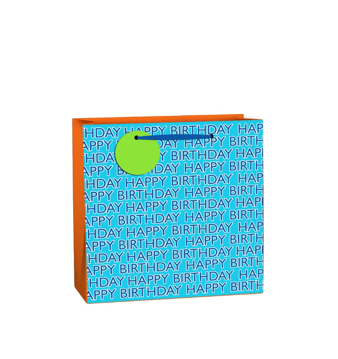 Uniqueco FSCM* Printed Bag Simply Colour Birthday Blue Large (Unit of 6)