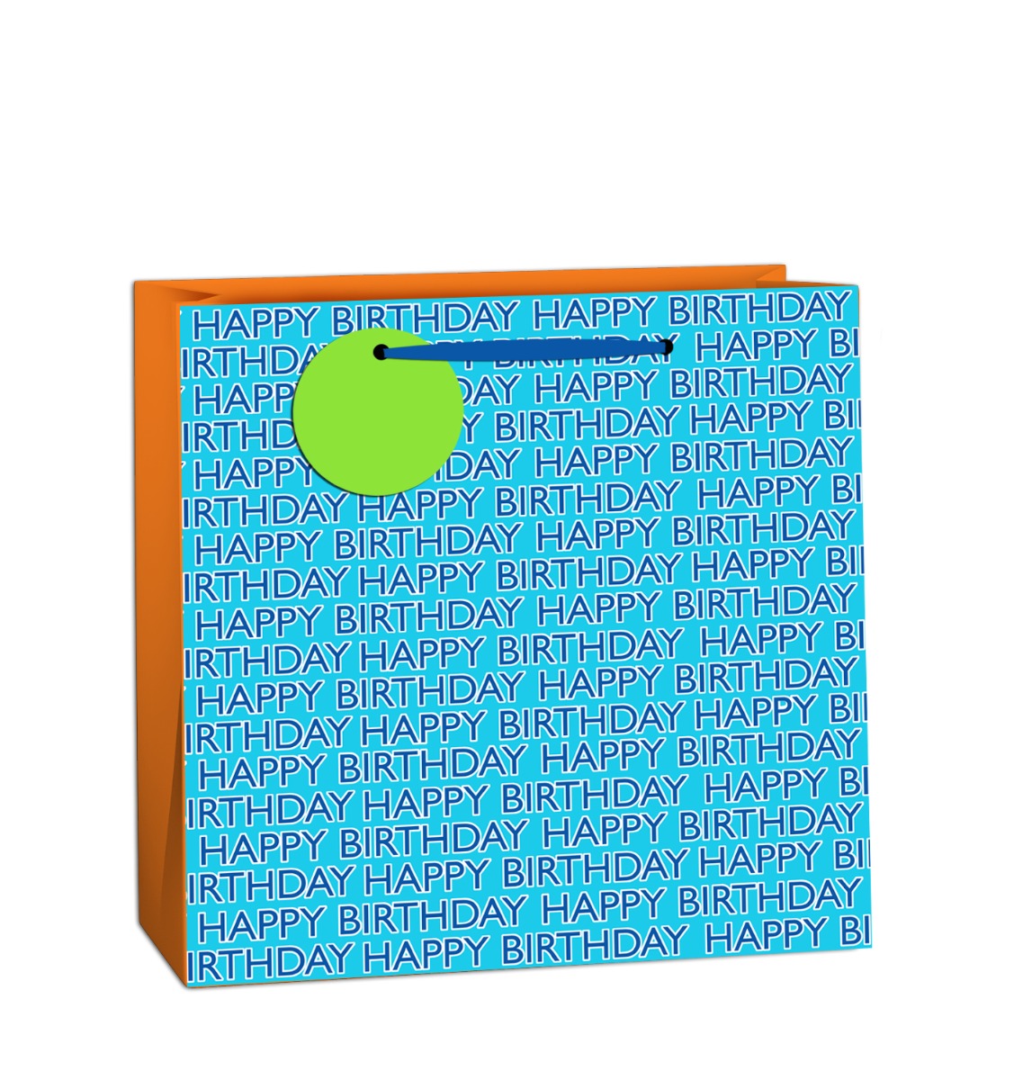 Uniqueco FSCM* Printed Bag Simply Colour Birthday Blue Ex Large (Unit of 6)