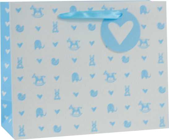 Printed Baby Bag Landscape Medium Baby Blue (pack of 6)