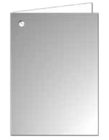 Plain Foil Book Style Gift Tag - Silver