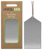 Uniqueco FSCM* Gift Tag Kraft pack of 5 Silver