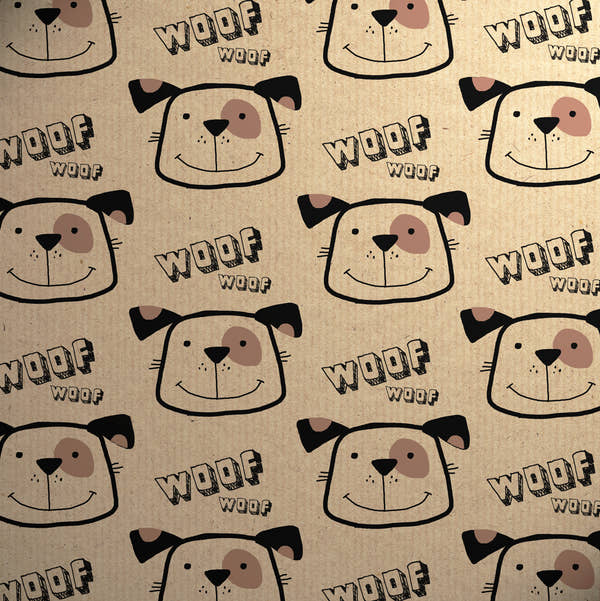 Uniqueco Printed FSCR Happy Earth Dog on Kraft