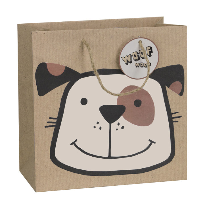 Uniqueco FSCM* Printed Gift Bag Happy Earth Dog - Large (Unit of 6)