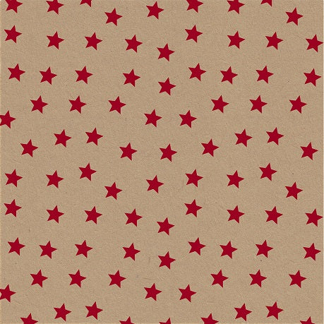 Uniqueco Printed FSCR Jolly Christmas Mini Red Star on Kraft