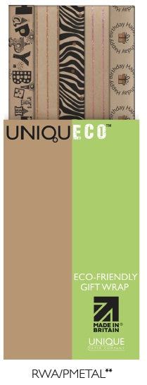 Uniqueco Bio Glitter FSCR Precious Metal Rollwrap Assortment of 42 Rolls