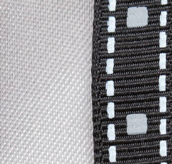 Silver and black duo ribbon