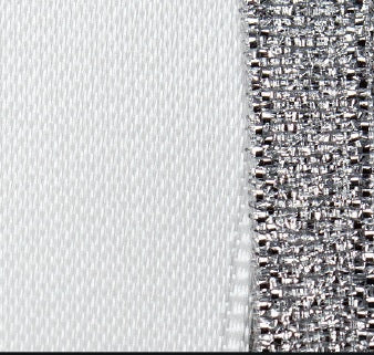 Silver & White Duo Ribbon