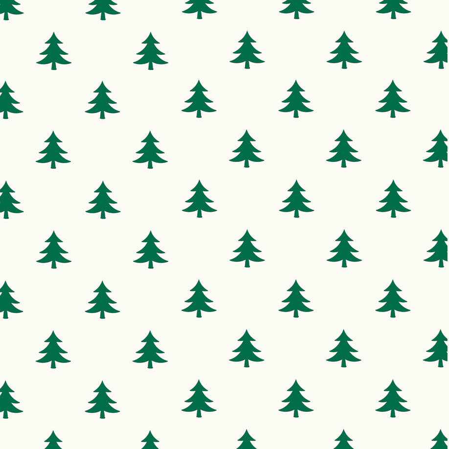 Uniqueco Printed FSCM Winter's Lodge Mini Green Tree on White