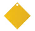 Plain Print Single Face Gift Tag - Yellow Diamond