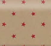 Glitter Lapland Mini Red Star on Kraft