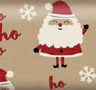 Uniqueco Bio Glitter FSC® Jolly Holly Ho Ho Santa on Kraft