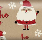 Uniqueco Bio Glitter FSC® Jolly Holly Ho Ho Santa on Kraft