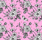 Uniqueco Bio Glitter FSC® Vintage Floral Roses on Pink