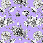 Uniqueco Bio Glitter FSC® Vintage Floral Multi Floral on Lilac