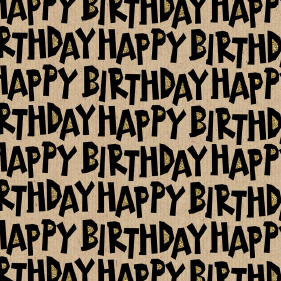Uniqueco Bio Glitter FSC® Zanzibar Happy Birthday on Kraft