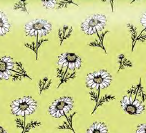 Uniqueco Bio Glitter FSC® Vintage Floral Daisies on Yellow