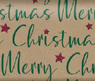 Uniqueco Bio Glitter FSC® Jolly Holly Green MC/Red Star on Kraft