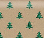Uniqueco Bio Glitter FSC® Jolly Holly Mini Green Tree on Kraft