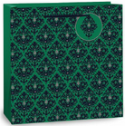 Uniqueco FSC® Bio Glitter Bag Luxe Brocade Damask Tree Large