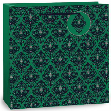 Uniqueco FSC® Bio Glitter Bag Luxe Brocade Damask Tree Large