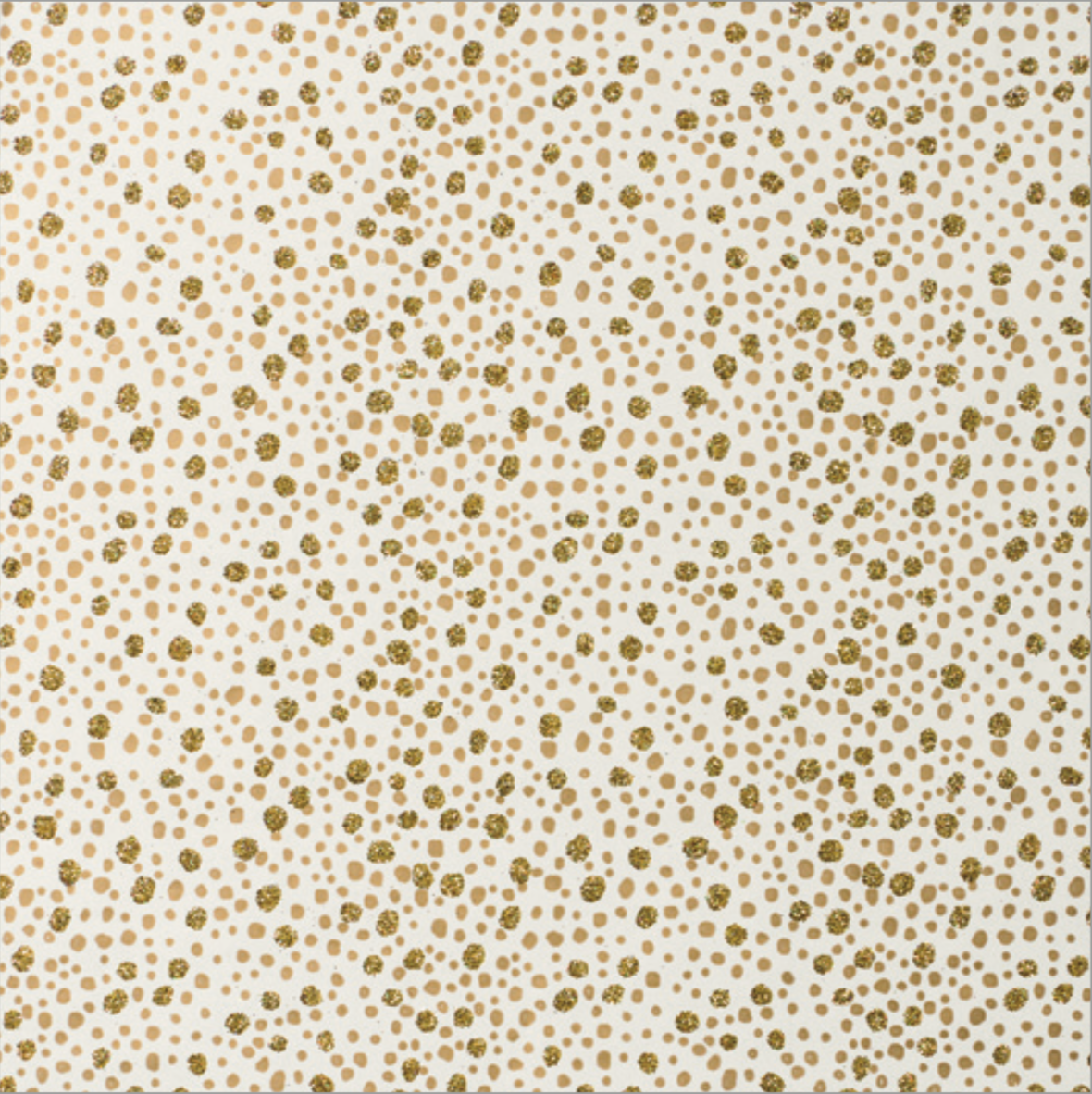 Glitter Deco Random Dots Gold on Alabaster