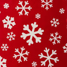 Christmassy Modern Snowflake White on Red