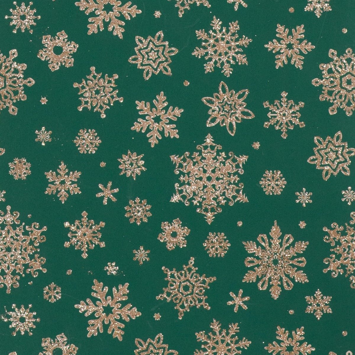 Winter Forest Delicate Snowflake Sand on Green