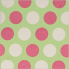 Glitter Modernity Pastel Spot Iri Pink On Wht & Lime