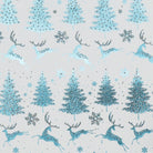 Finlandia Reindeer Silver/Ice Blue on White