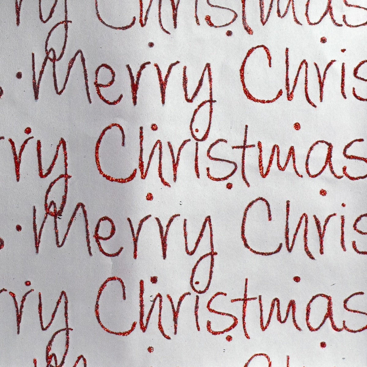 Christmassy Merry Christmas Script Red on Silver