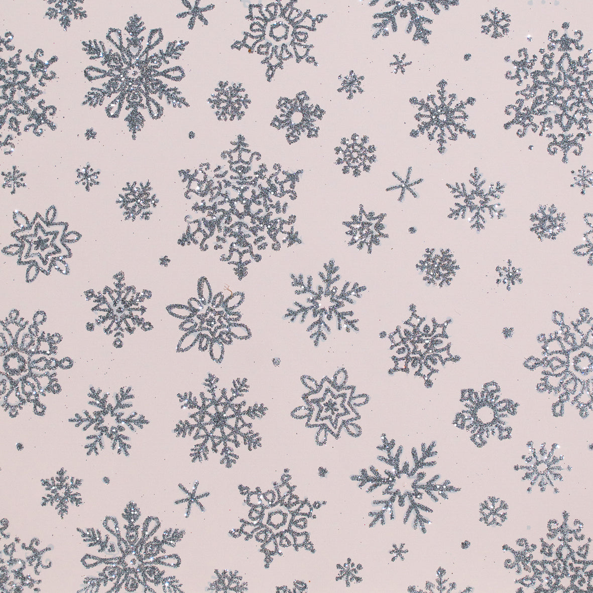 Winter Wonderland Delicate Snowflake Silver on Blush