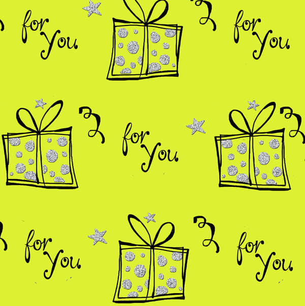Uniqueco Bio Glitter FSCM Eco Party Present for You Silver on Yellow