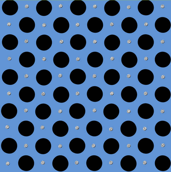 Uniqueco Bio Glitter FSCM Eco Party Silver/Black Spots on Blue