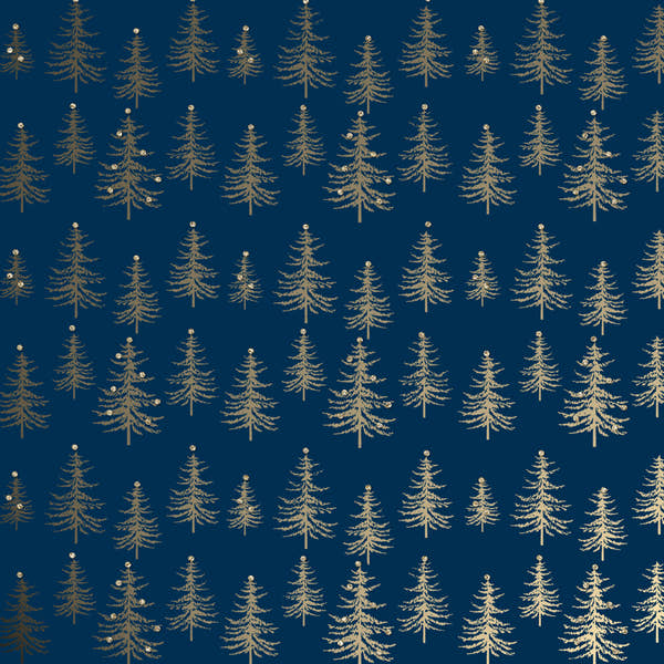 Uniqueco Bio Glitter FSCM Luxe Gold Trees on Blue