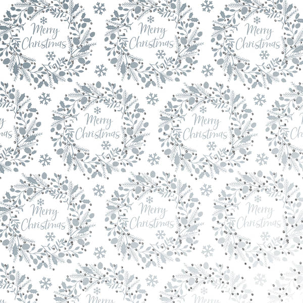 Uniqueco Bio Glitter FSCM Luxe Silver Wreath on White