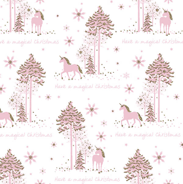 Uniqueco Bio Glitter FSCM Magical Christmas Unicorn Scene Sand on White