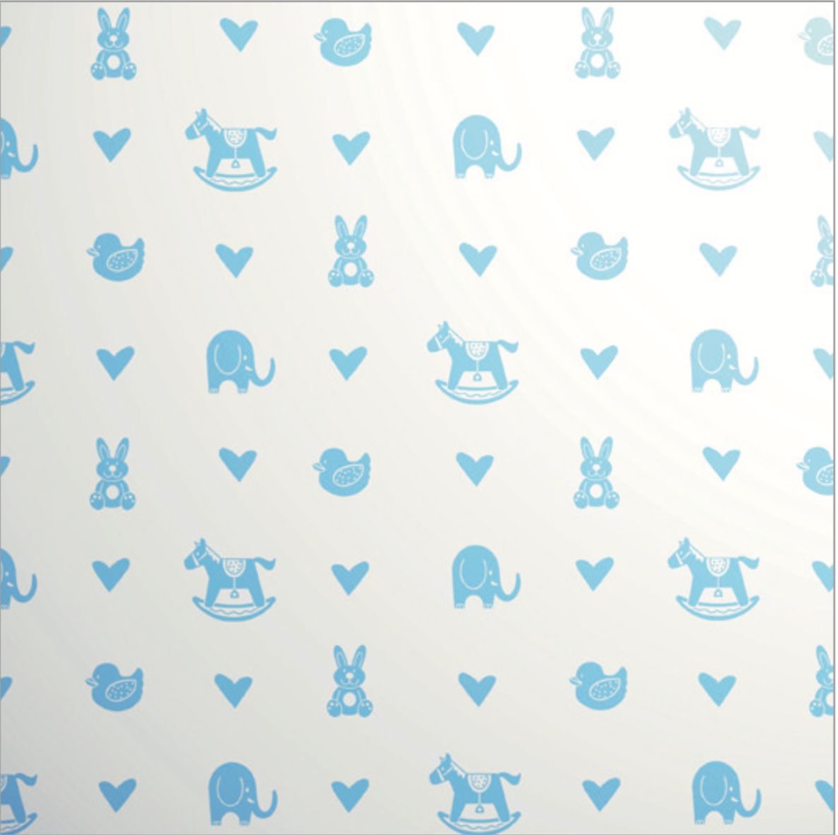 Printed Les Petits Baby Icons Blue
