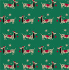 Uniqueco Printed FSCM Winter's Lodge Xmas Spotty Dog on Green