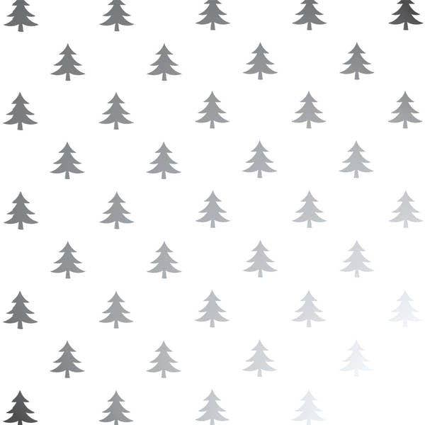 Uniqueco Printed FSCM Arctic Mini Silver Tree on White