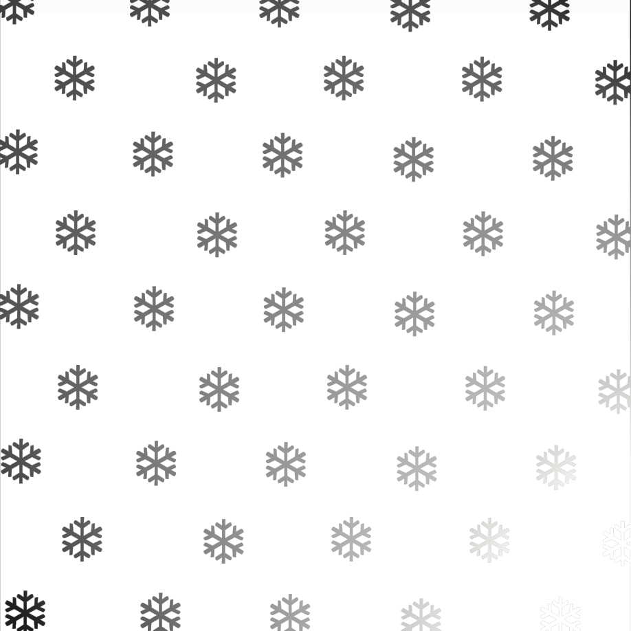 Uniqueco Printed FSCM Arctic Mini Silver Snowflake on White