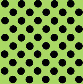 Uniqueco Printed FSCM Happy Brights Black Spot on Bright Green