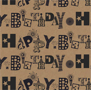 Uniqueco Printed FSCR Love the Earth Wonky HB Black on Kraft