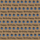 Uniqueco Printed FSCR Happy Brights Blue Happy Birthday Present on Kraft