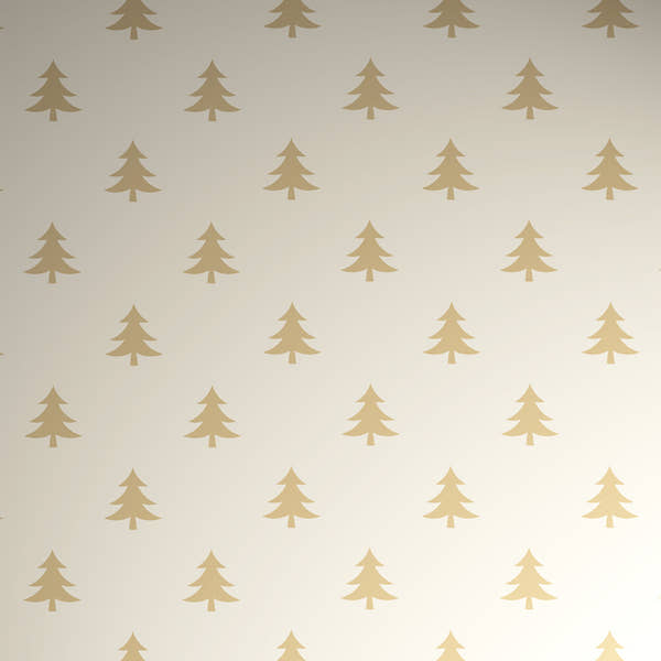 Uniqueco Printed FSCM Winter Deluxe Mini Gold Tree on Alabaster