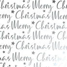 Uniqueco Printed FSCM Arctic Merry Christmas Script Silver on White