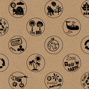 Uniqueco Printed FSCR Love the Earth Circled Icons