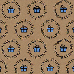 Uniqueco Printed FSCR Simply Eco Blue Circle HB Present on Kraft