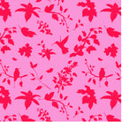 Birds and Blooms Birds Red on Pink wrapping paper
